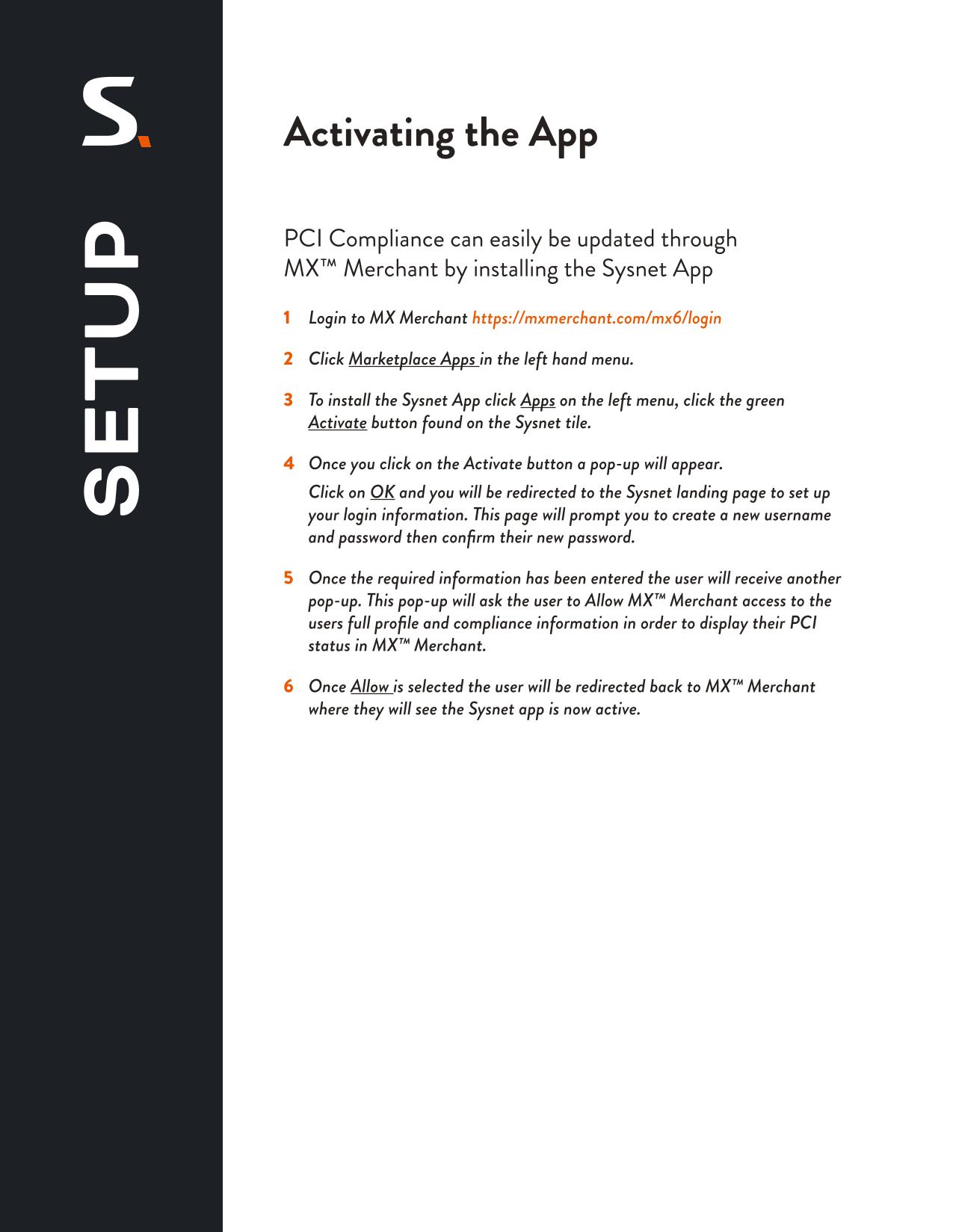 Activate Sysnet App