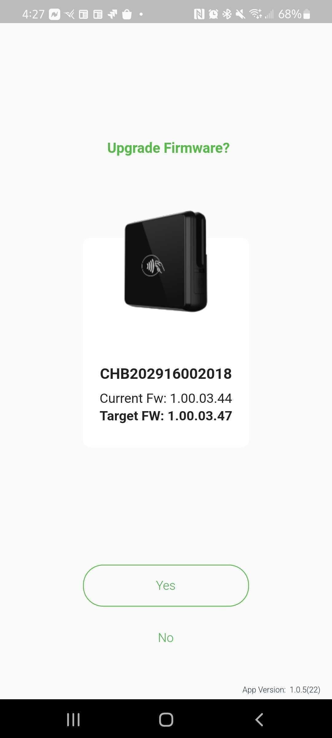 Anywhere Commerce Walker C2X Bluetooth Reader Firmware Update Guide