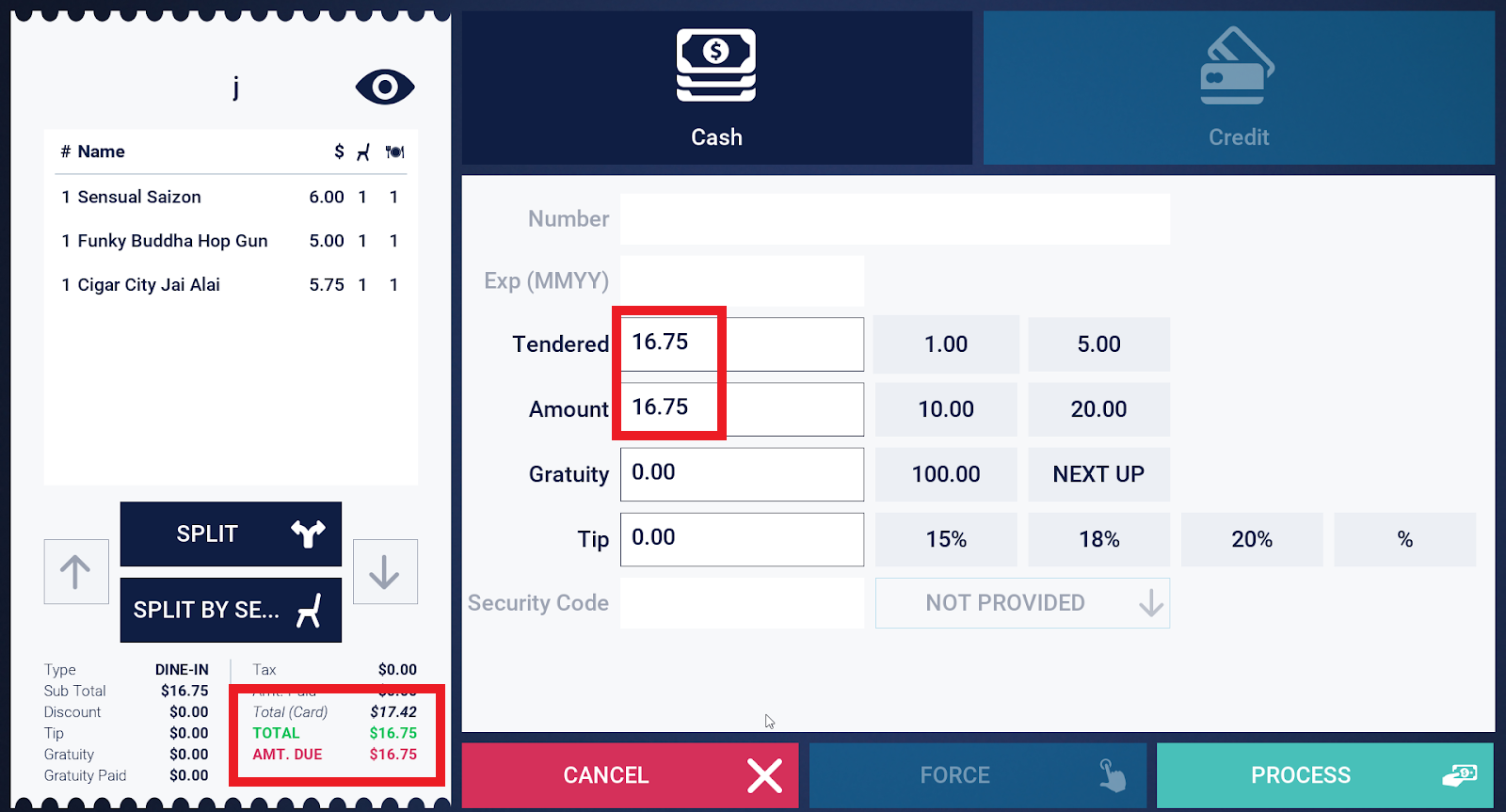 Dual Pricing - Front of House