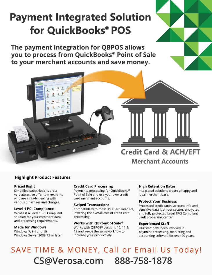 Quickbooks POS Payment Integrated Solution
